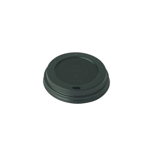 8 Oz Plastic Black Domed Lids 1 x 1000