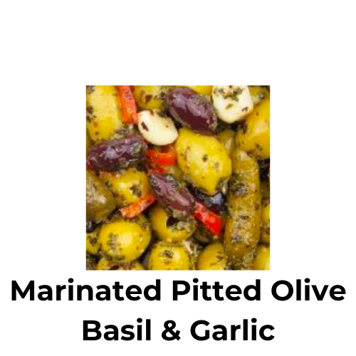 Marinated Pitted Olive Basil & Garlic