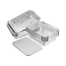 No. 2 Foil Food Containers with HD Poly Lids Box of 1000