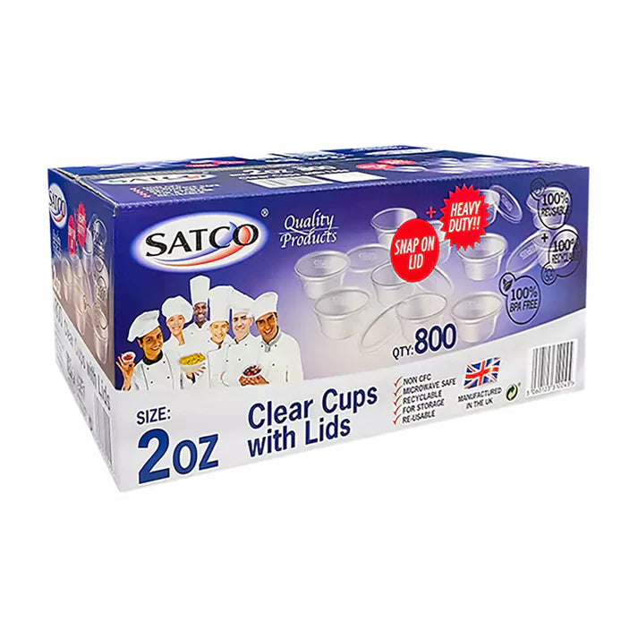 2 Oz Satco Round Containers Box of 800